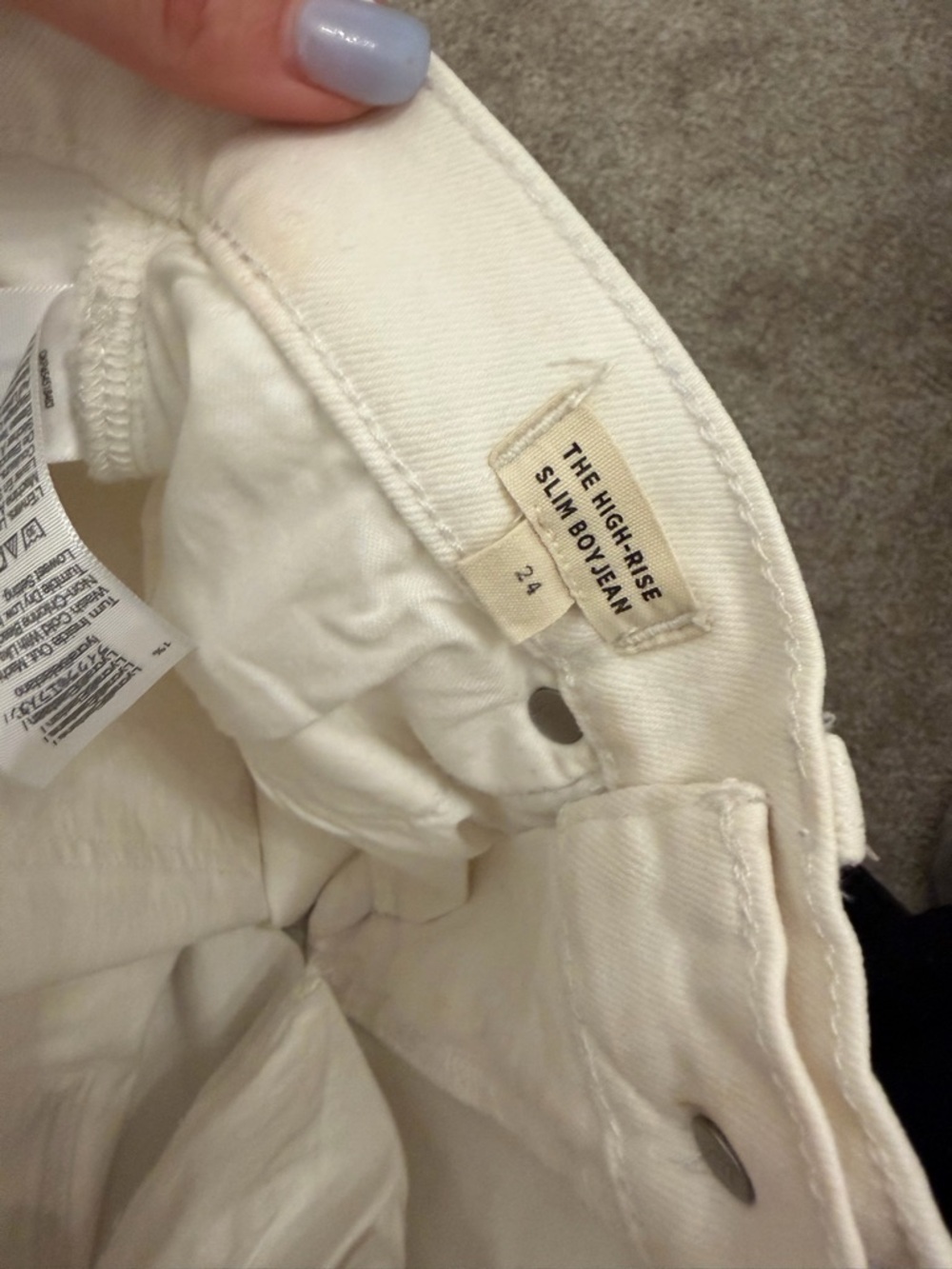 Madewell White High-Rise Slim Jeans